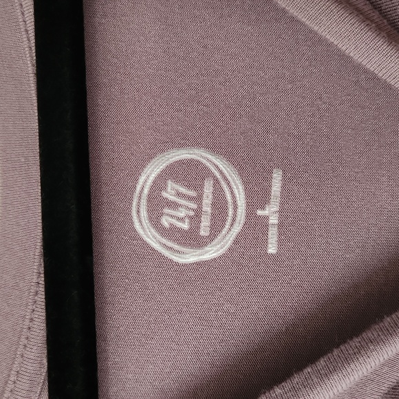 Maurices 24/7 Purple Short Sleeve Baby Doll Tee, Ruffles, Large - Picture 3 of 4